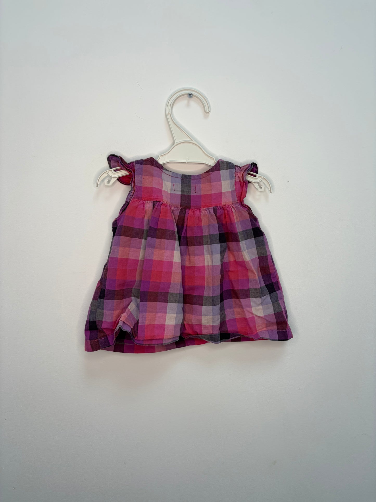 Robe courte à carreaux 9 mois