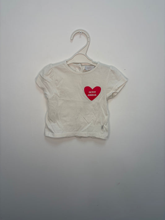 T-shirt coeur Cadet Rousselle 6 mois