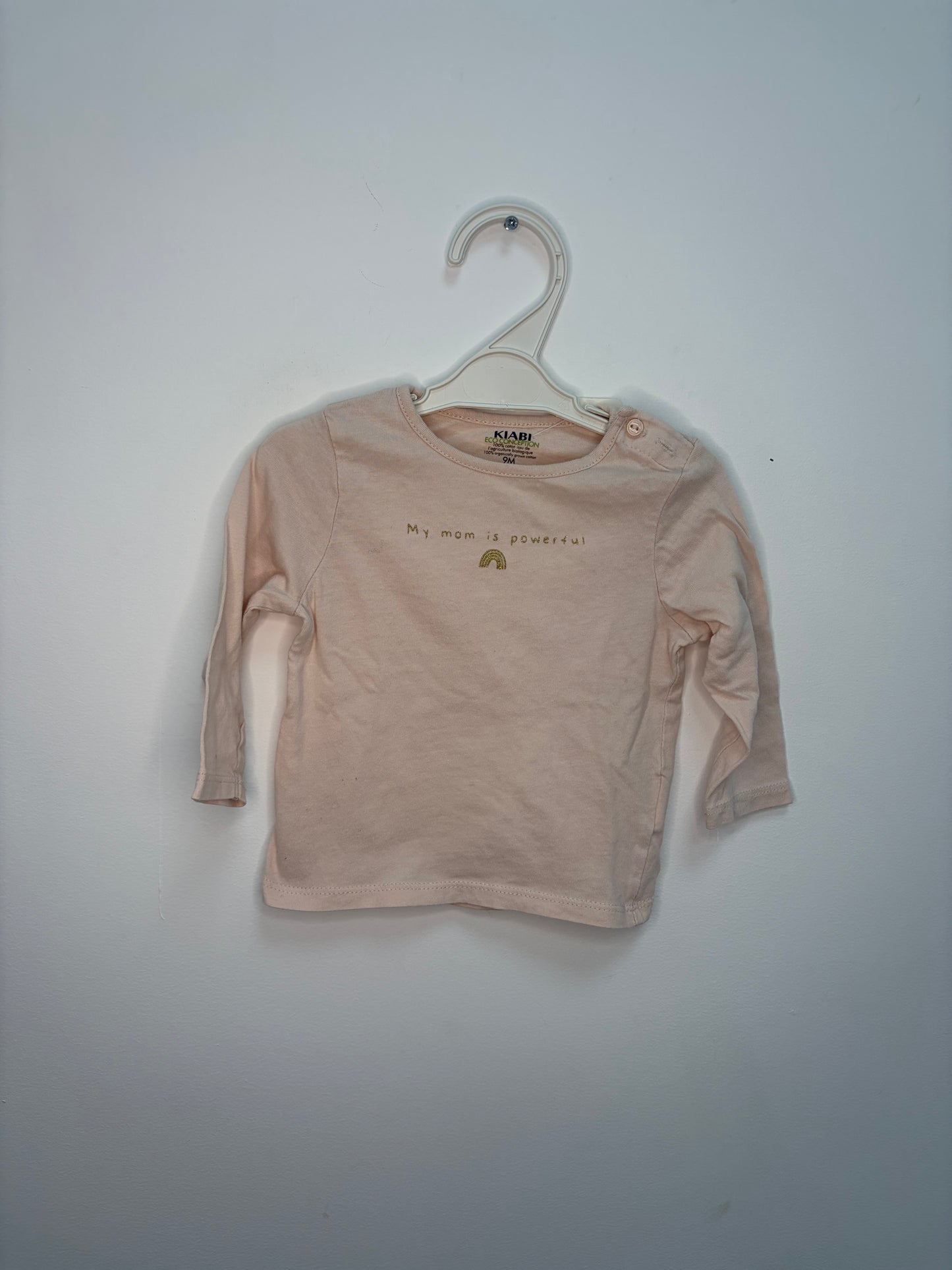 T-shirt powerful mom 9 mois