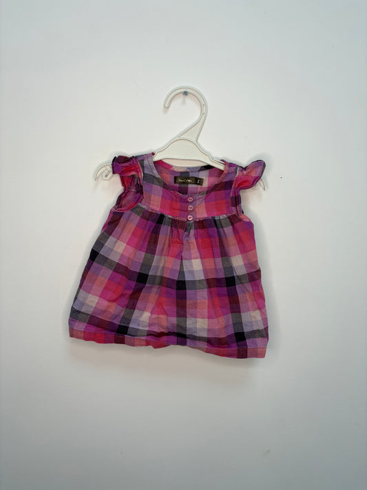 Robe courte à carreaux 9 mois