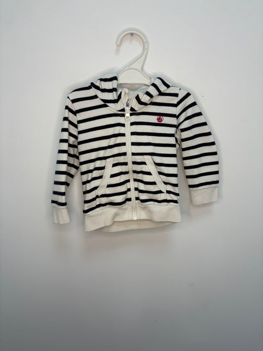 Pull à capuche marinière 12 mois