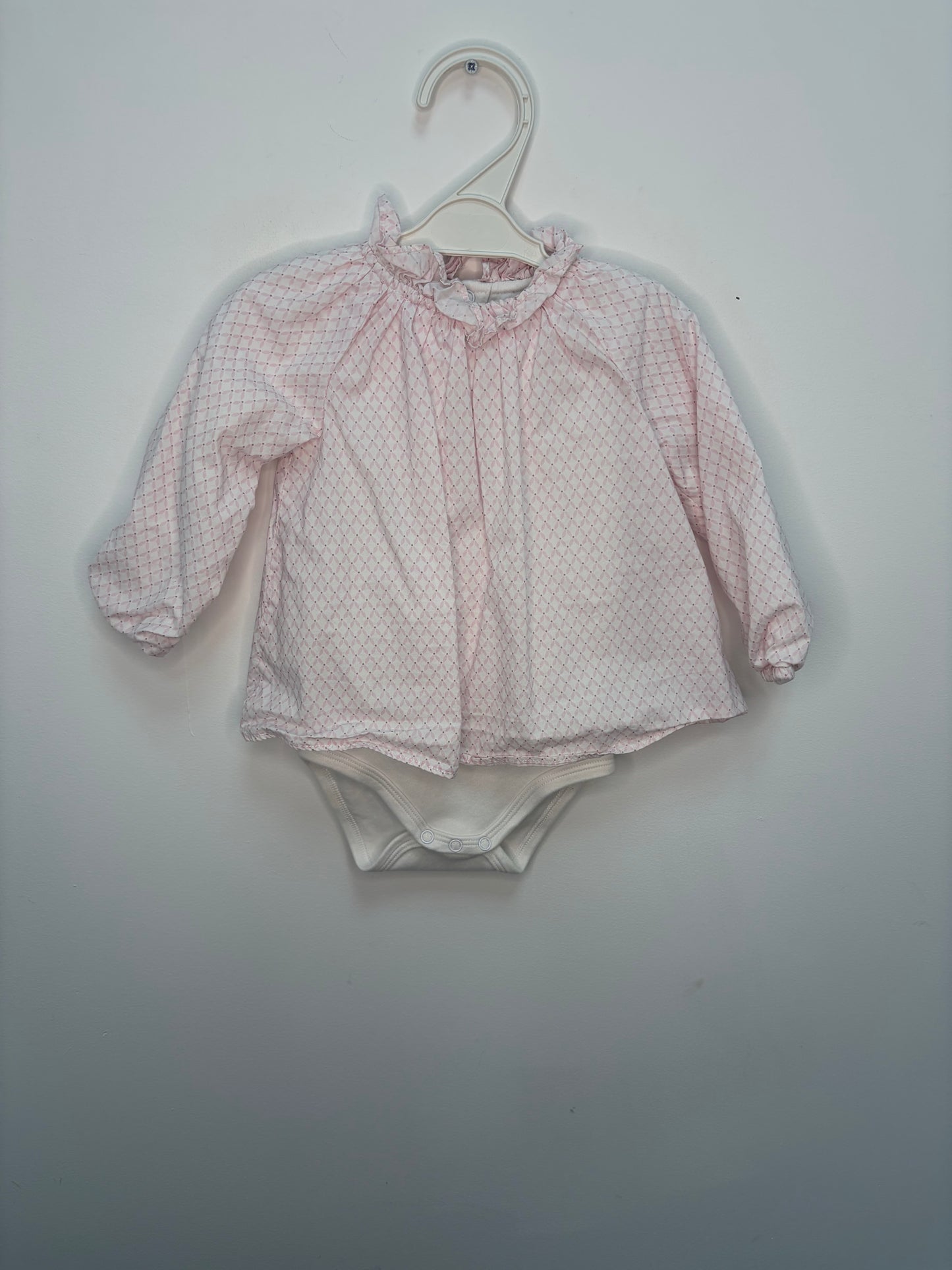 Chemise + body intégré Jacadi 12 mois