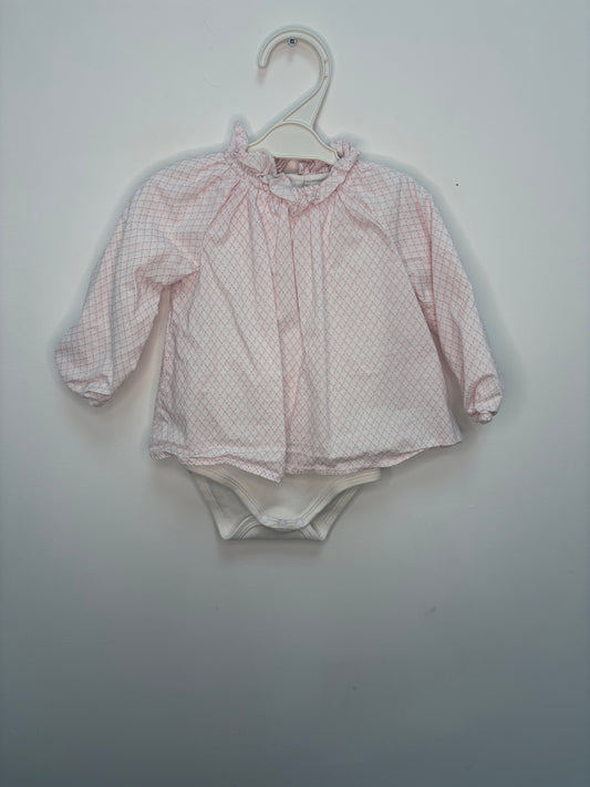 Chemise + body intégré Jacadi 12 mois