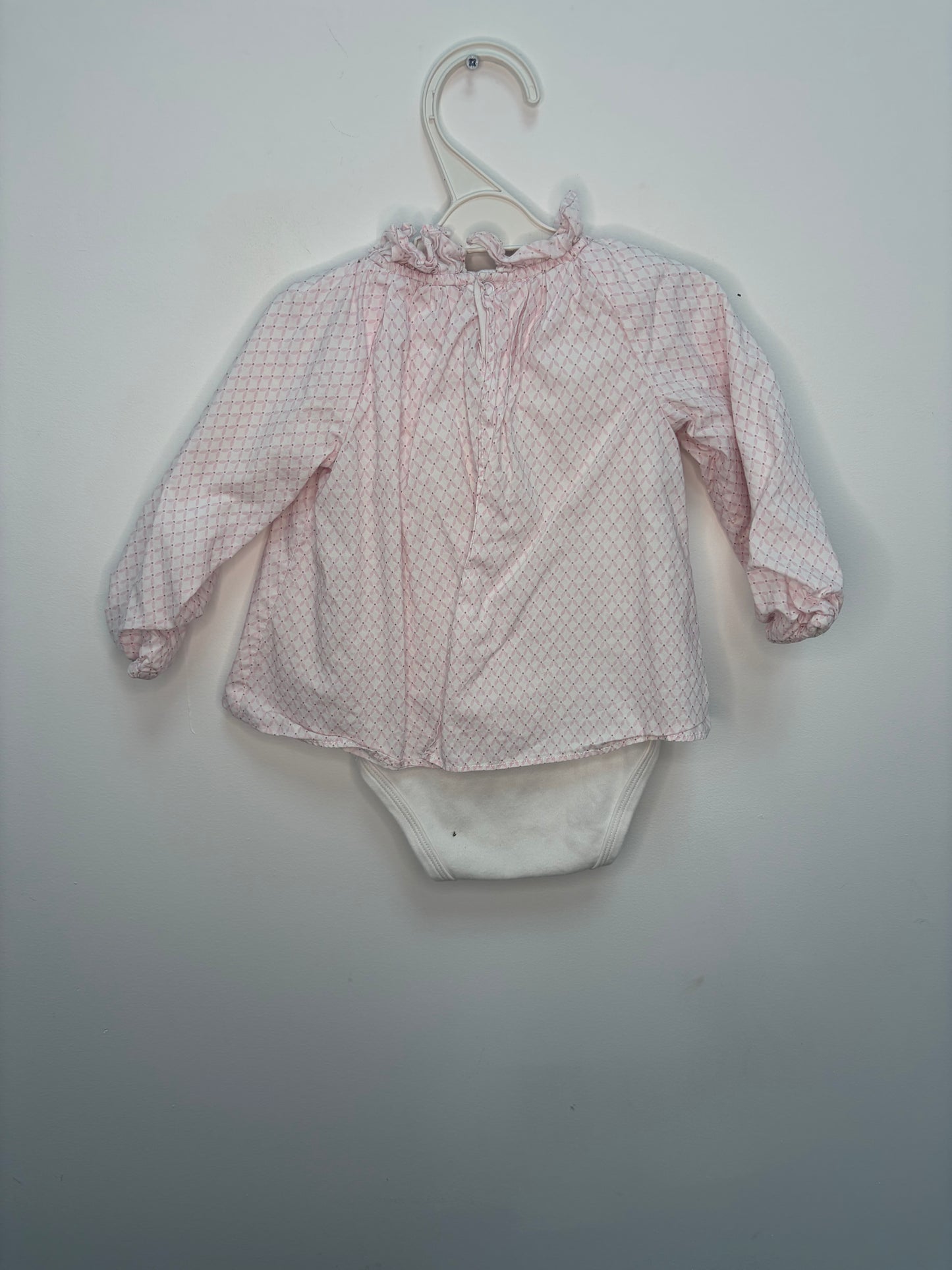 Chemise + body intégré Jacadi 12 mois