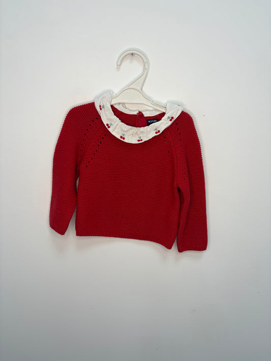 Pull col cerises 12 mois