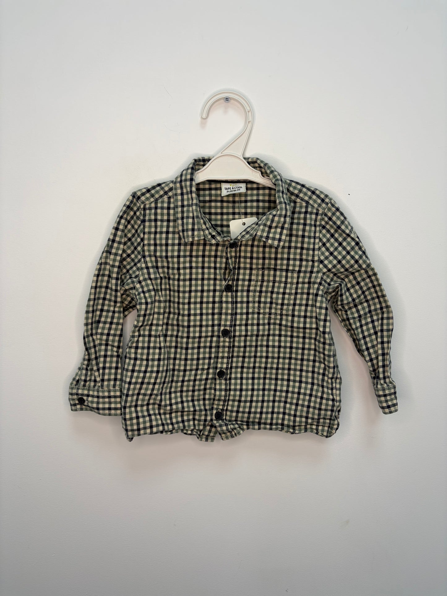 Chemise à carreaux 18 mois