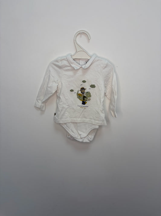 Tee-shirt col manche longue body