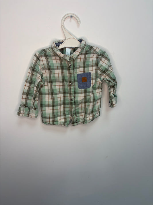 Petite chemise bucheron à carreaux