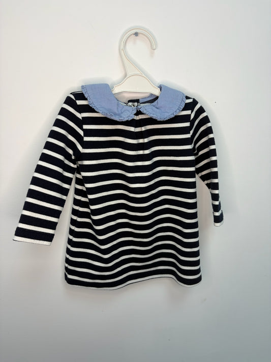 Petite robe marinière col Claudine
