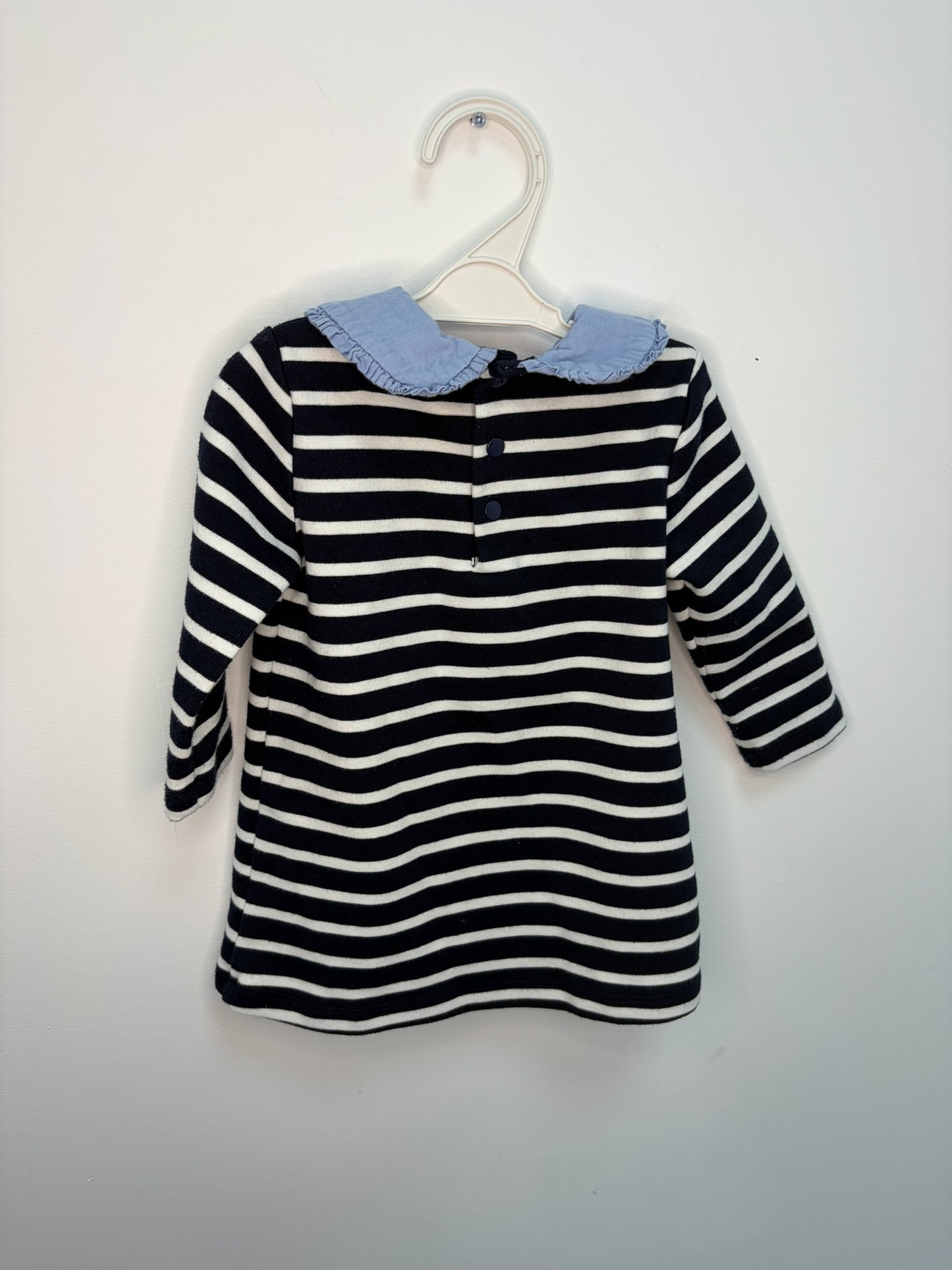 Petite robe marinière col Claudine