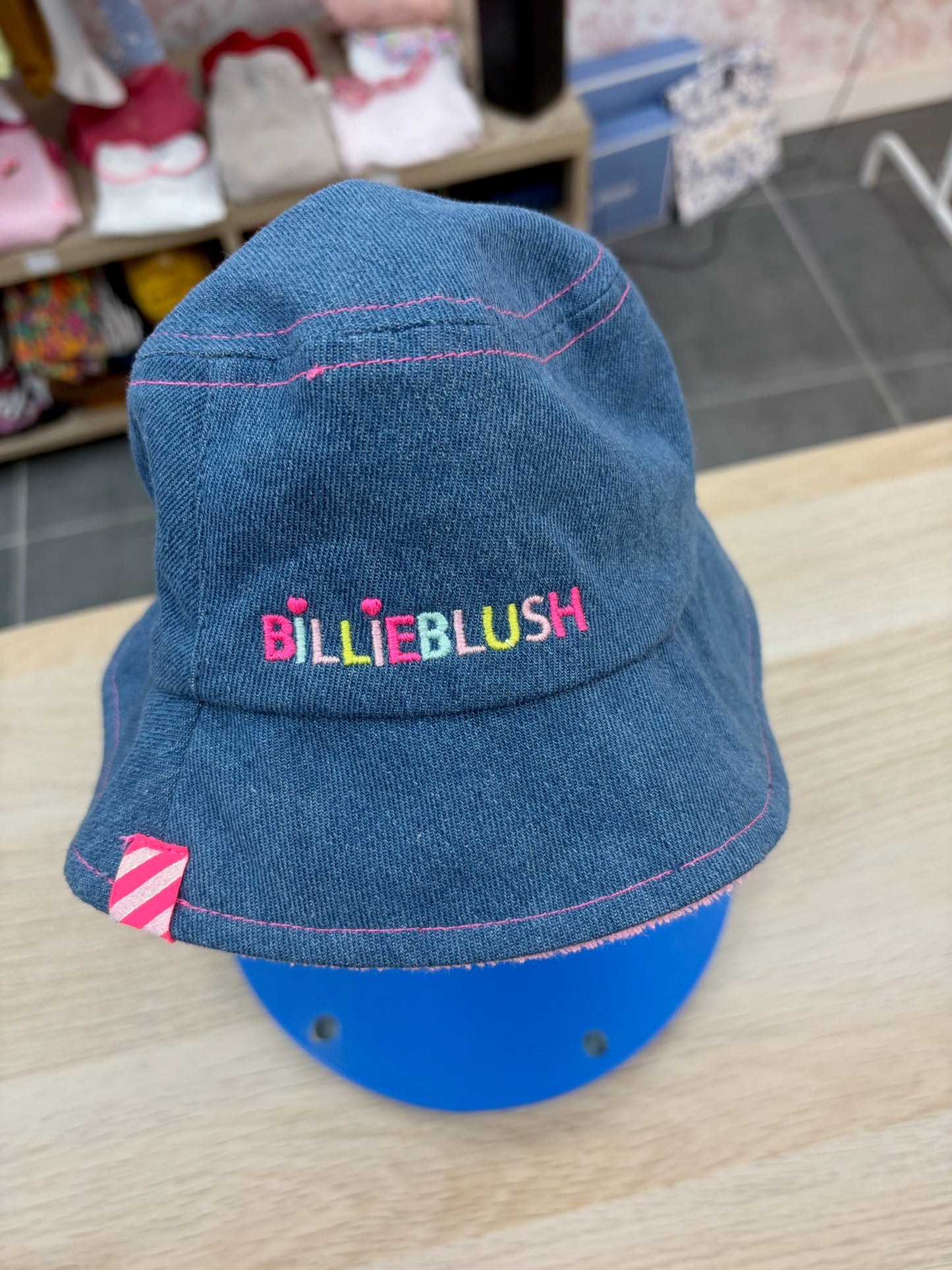 Chapeau réversible jean et éponge