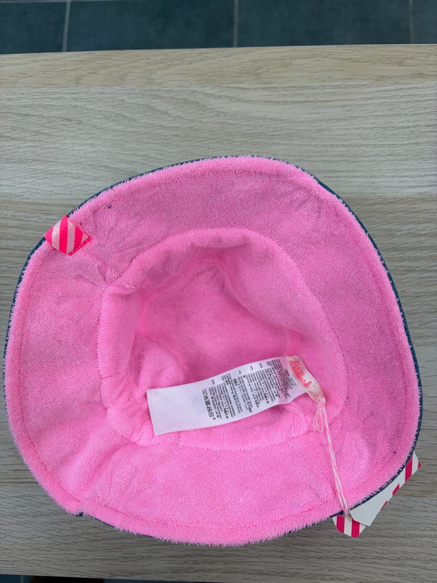 Chapeau réversible jean et éponge