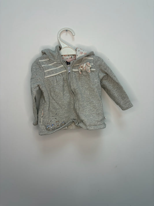 Gilet zipé à capuche