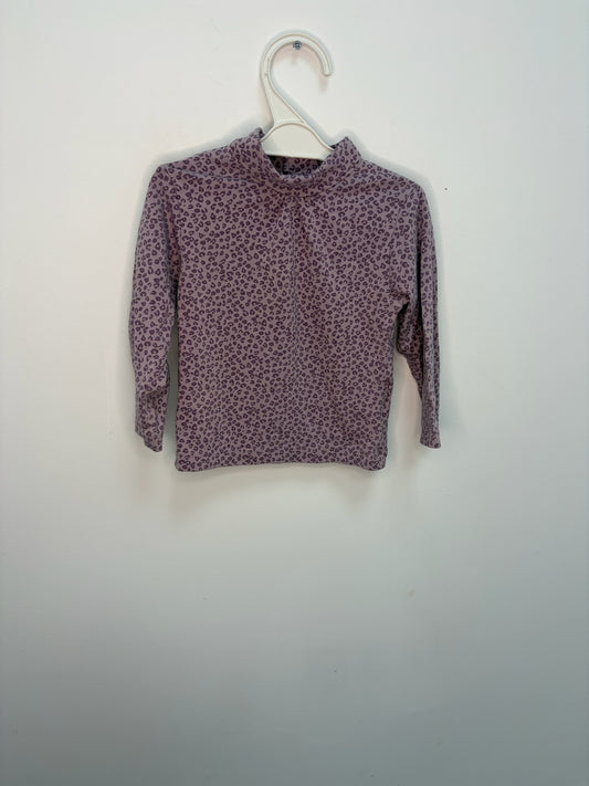 Teeshirt col roulé motif léopard